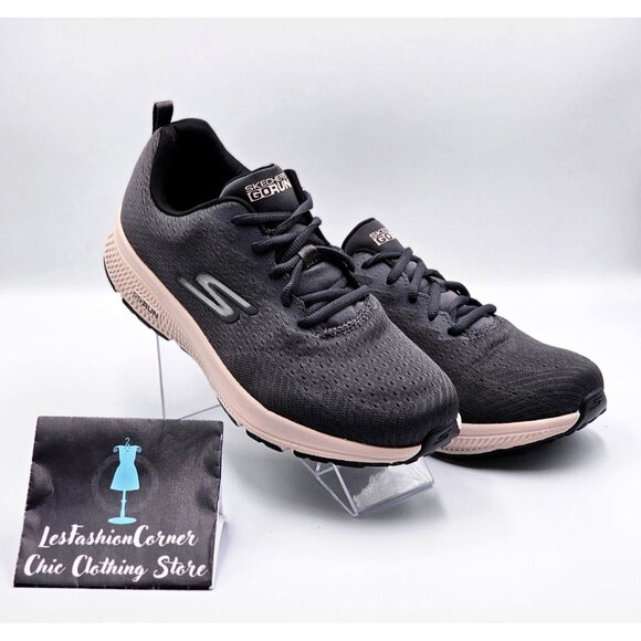 Skechers Women's Gray Pale Pink Go Go Run Consistent Running Shoes Sz 9.5 2152 - Picture 4 of 16